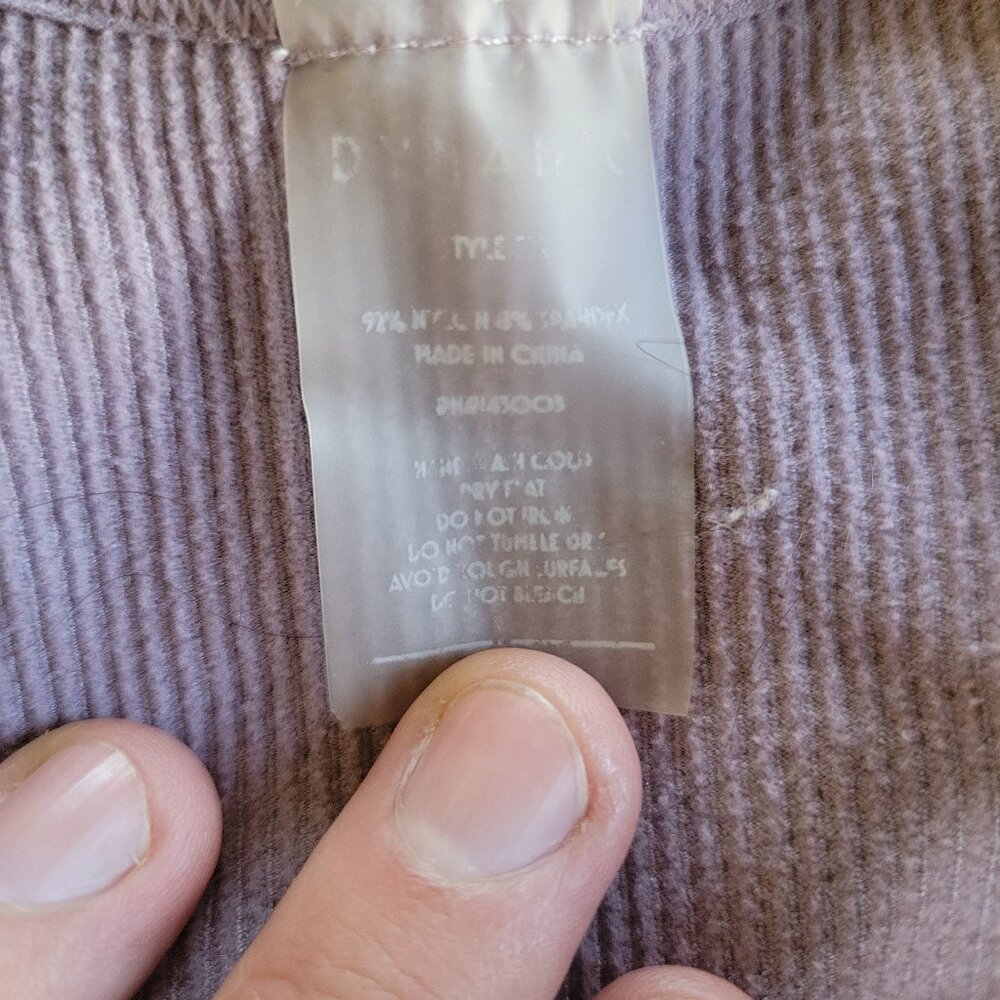Dynamic Fitted Lavender Rib V-Neck Tank Top Size Small - Picture 3 of 3